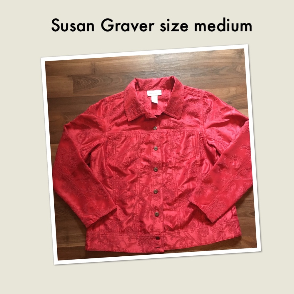 Susan Graver Red Jacket size medium 🌹🌹🌹